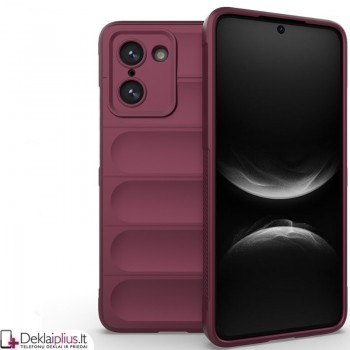 Magic Shield guminis dėklas su kameros apsauga - bordo spalvos (Oneplus Nord Ce5)